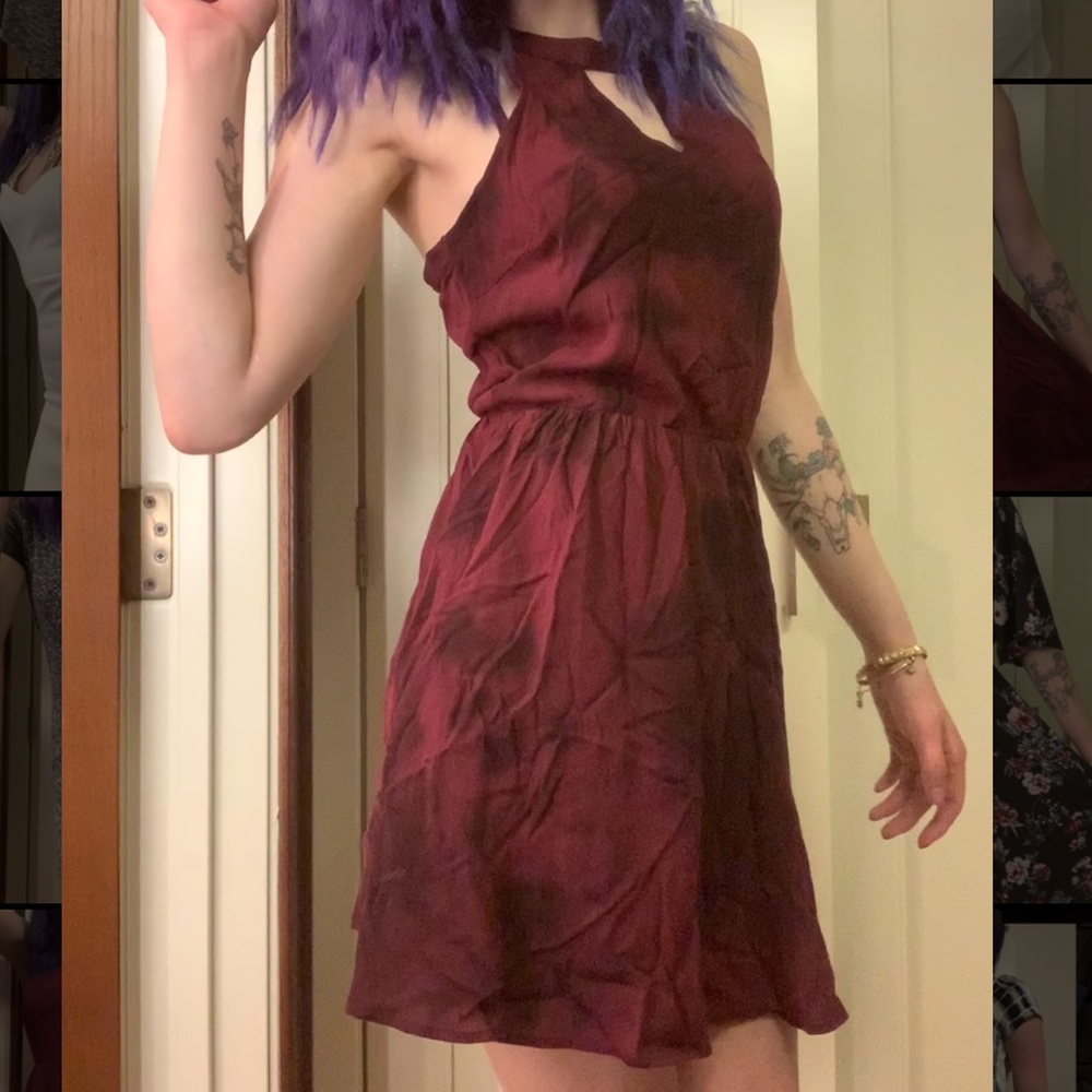 Empyre Red and Black Tye Dye Dress